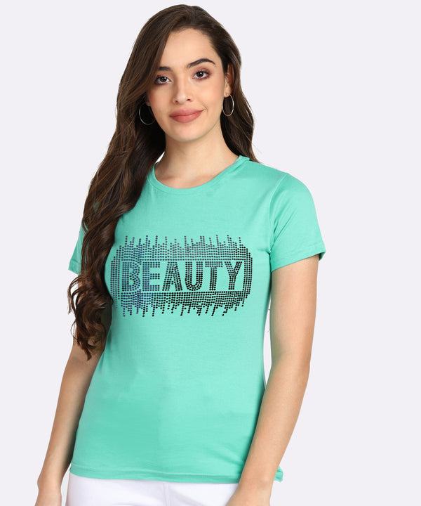 ✨ Women’s Sequin Motifs Cotton T-Shirt Combo – 2 Stylish Tees for ₹599 (MRP ₹2,099) ✨