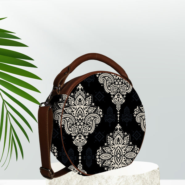 Big Paisley Print Canvas Sling Bag