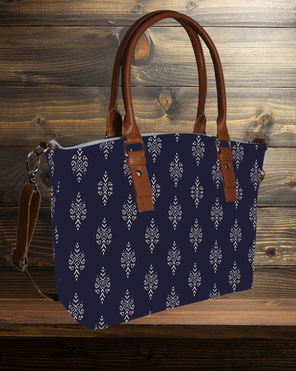 Paisley Print Canvas Tote Bag