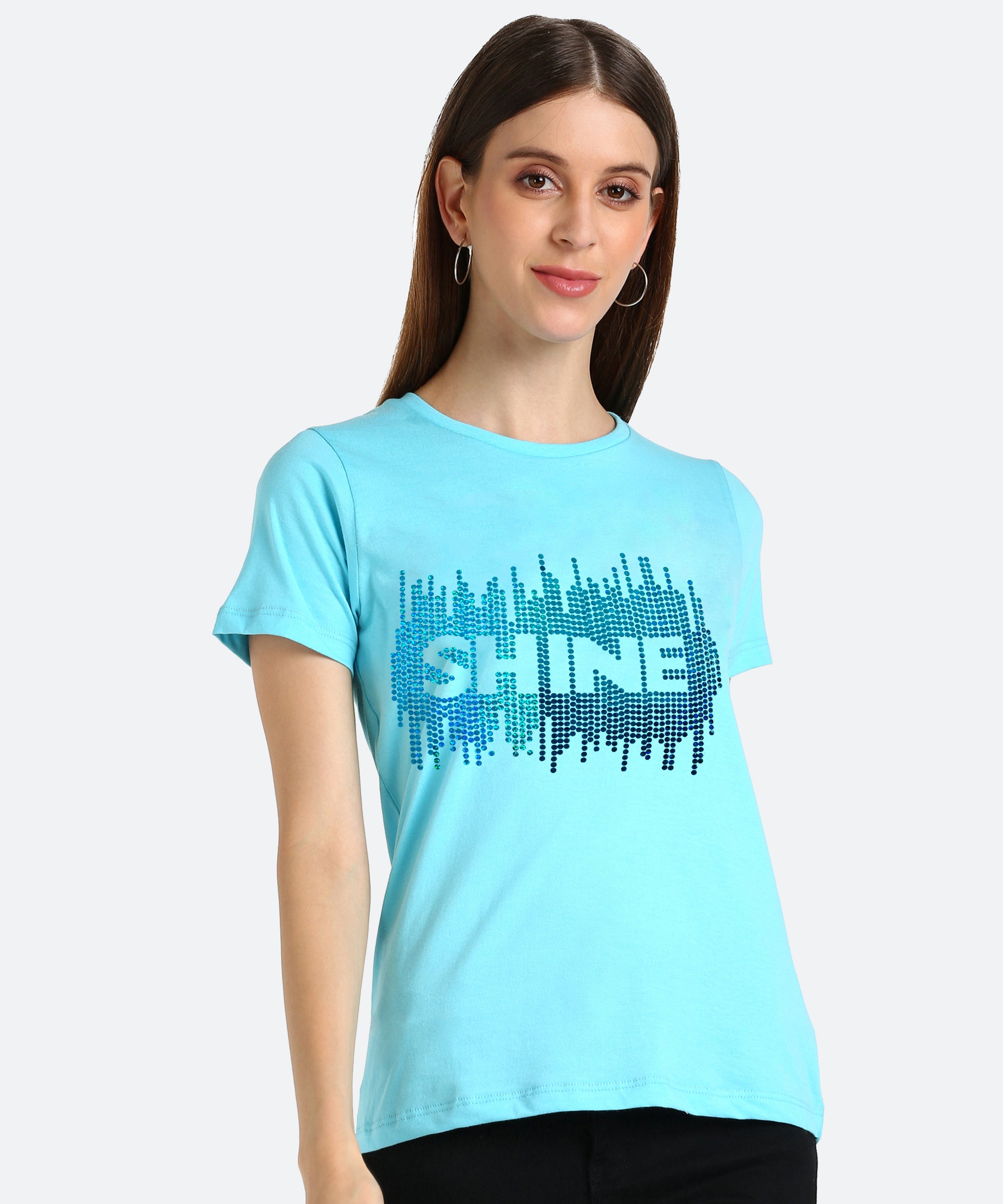 Sequin Embroidered SS T-Shirt