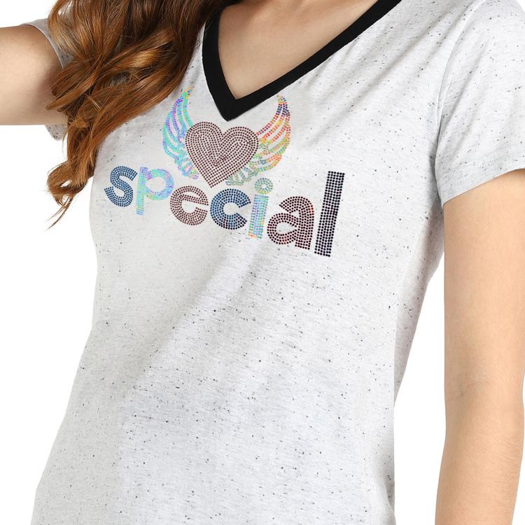 Women's Sequins Motifs Embellished Cotton T-shirt