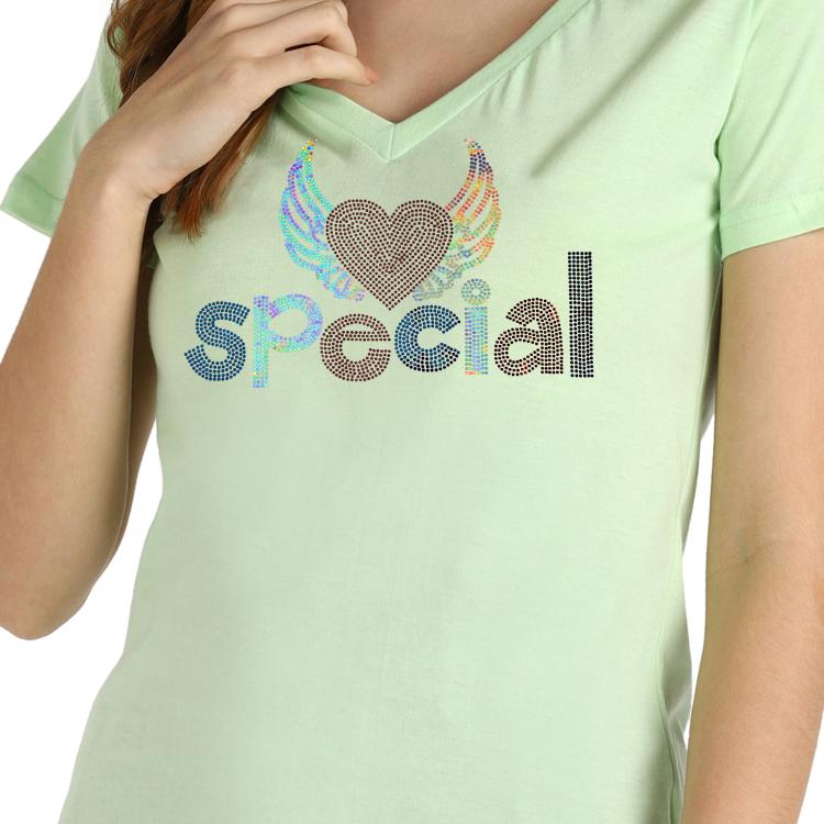 Women's Sequins Motifs Embellished Cotton T-shirt