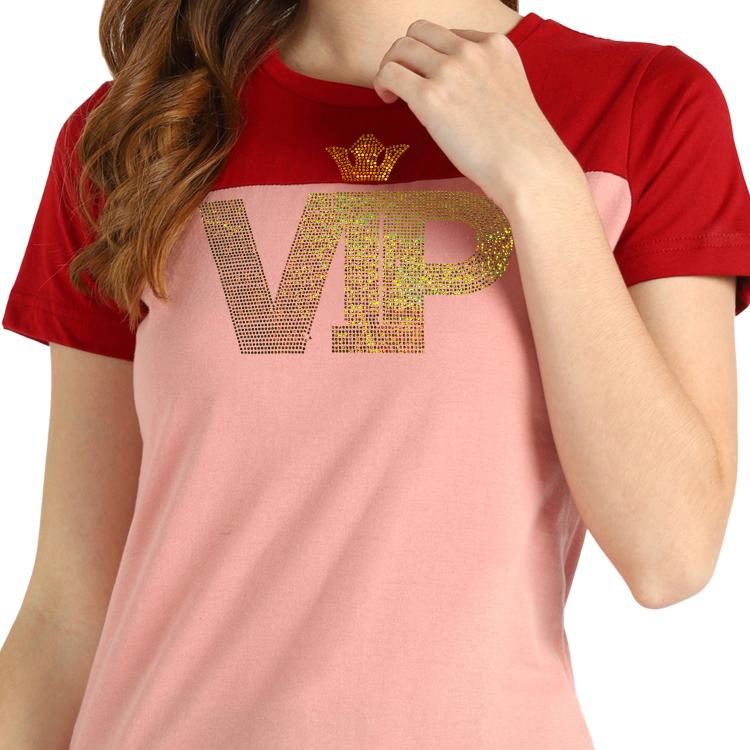 Women's Sequins Motifs Embellished Cotton T-shirt