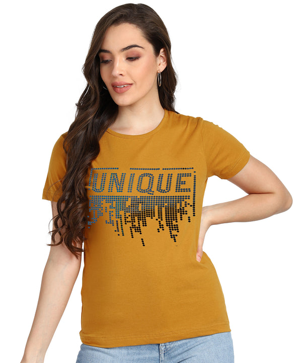 Women's Cotton Sequin Motif T-Shirt Combo