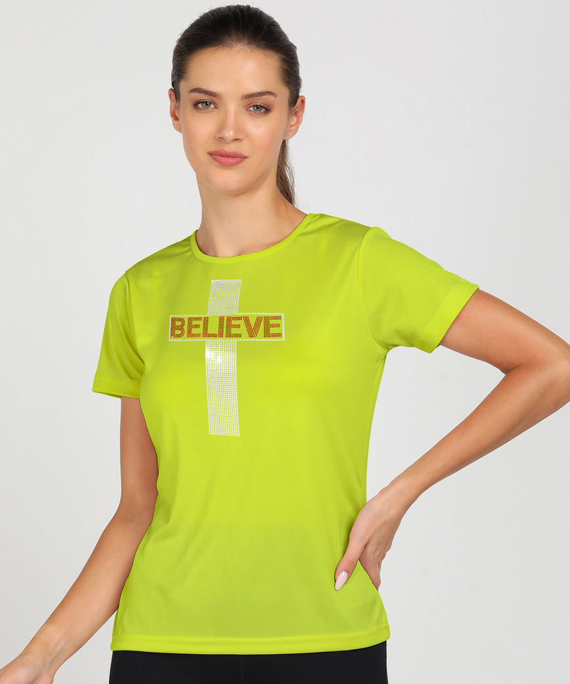 Women's Polyester Sports T-Shirt Pack of 2