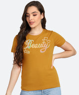 Women Sequins Motifs Embellished Cotton T-shirt