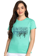 Women's Sequins Motifs Embellished Cotton T-shirt