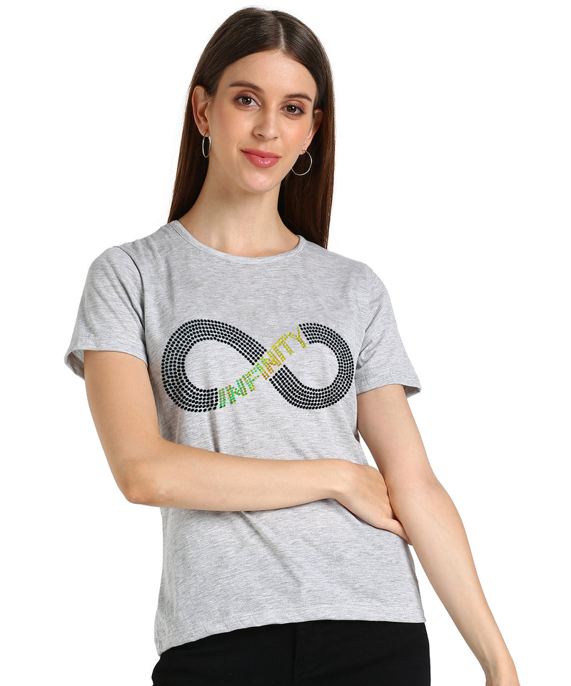 Women's Cotton Sequin Motif T-Shirt Combo