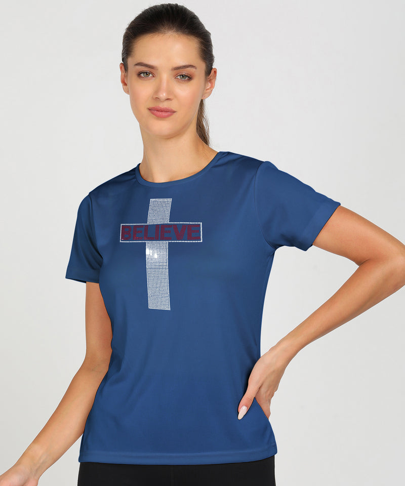 Women's Polyester Sports T-Shirt Pack of 2