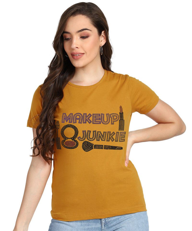 Women's Cotton Sequin Motif T-Shirt Combo