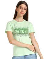 Women's Sequins Motifs Embellished Cotton T-shirt