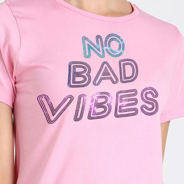 Women's Sequins Motifs Embellished Cotton T-shirt