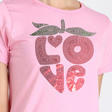 Women's Sequin Motifs Embellished cotton T-shirt