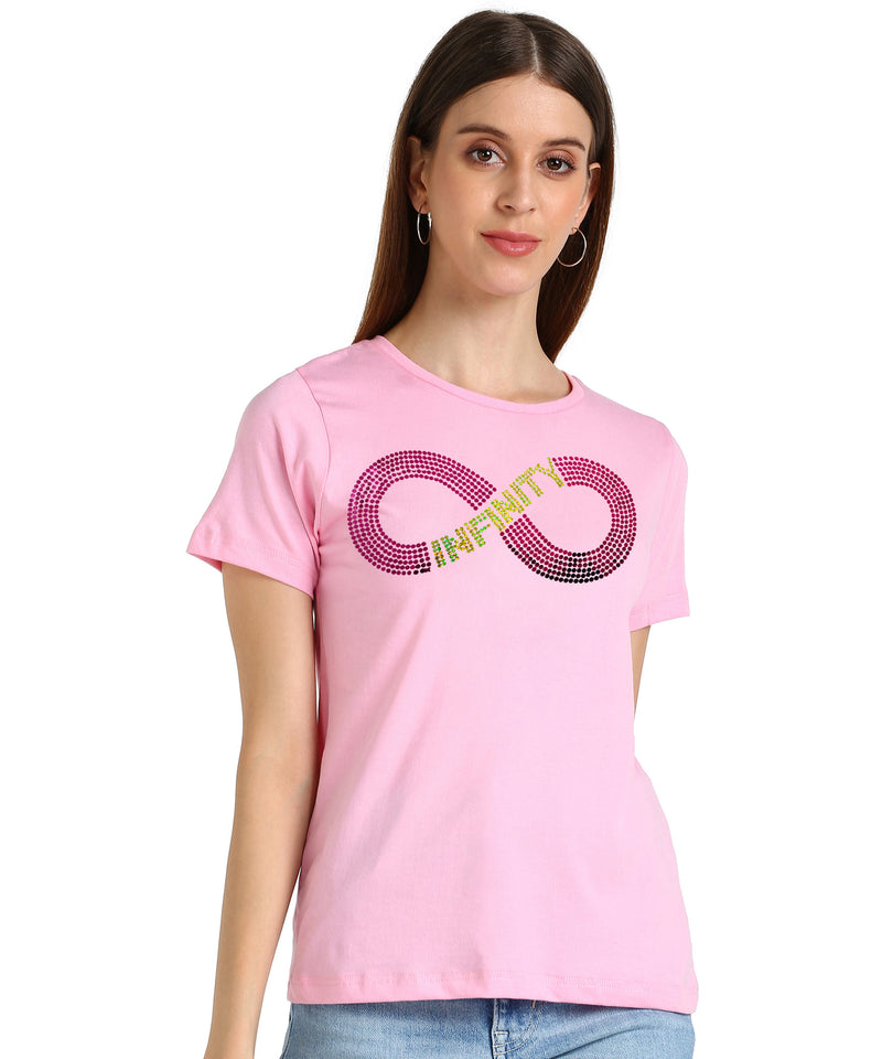 Women's Cotton Sequin Motif T-Shirt Combo