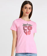 Women's Sequin Motifs Embellished cotton T-shirt