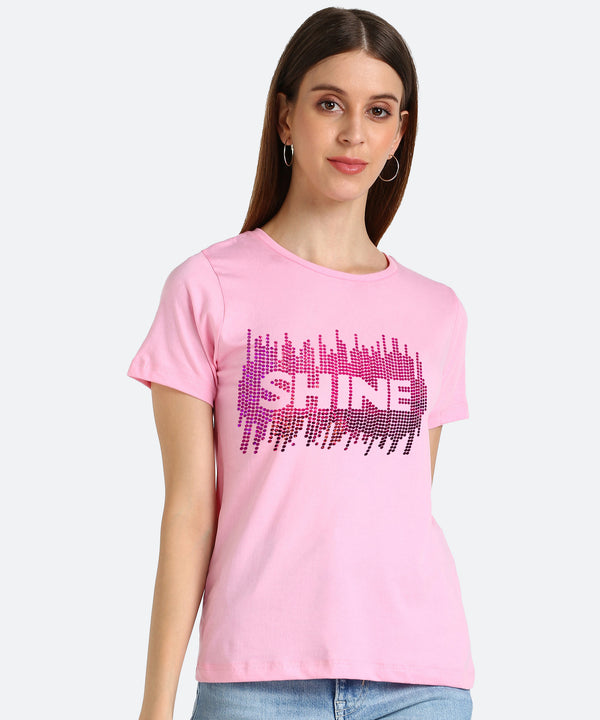 Women's Sequin Motifs Embellished cotton T-shirt