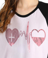 Women's Sequins Motifs Embellished Cotton T-shirt