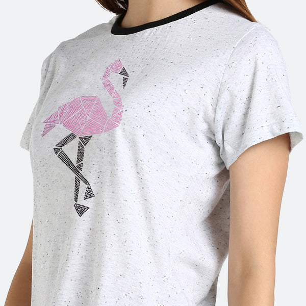 Women's Sequin Motifs Embellished cotton T-shirt