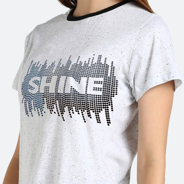 Women's Sequin Motifs Embellished cotton T-shirt