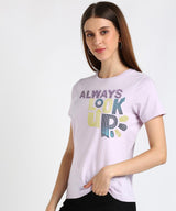 Women's Sequins Motifs Embellished Cotton T-shirt