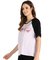 Women's Sequins Motifs Embellished Cotton T-shirt