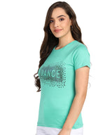 Women's Sequins Motifs Embellished Cotton T-shirt