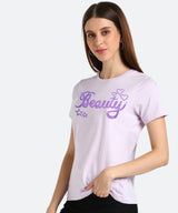 Women Sequins Motifs Embellished Cotton T-shirt