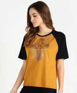 Women's Sequins Motifs Embellished Cotton T-shirt