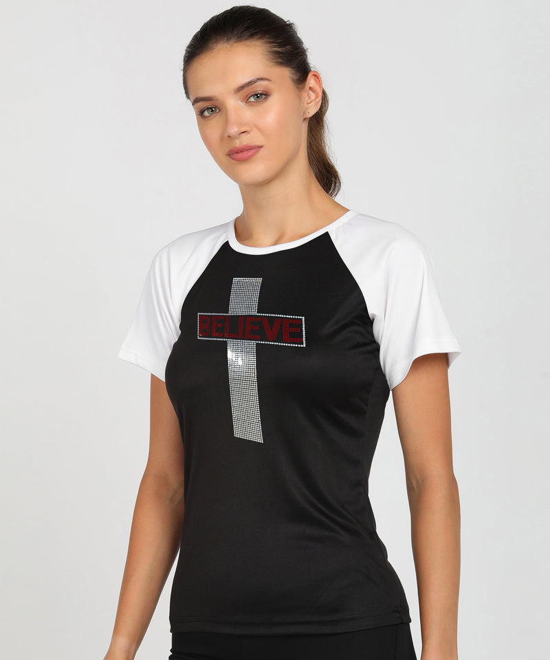Women's Polyester Sports T-Shirt Pack of 2