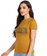 Women's Sequins Motifs Embellished Cotton T-shirt