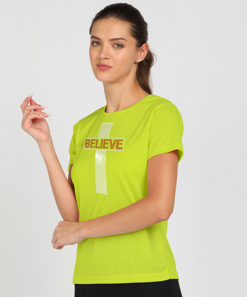 Women's Polyester Sports T-Shirt Pack of 2
