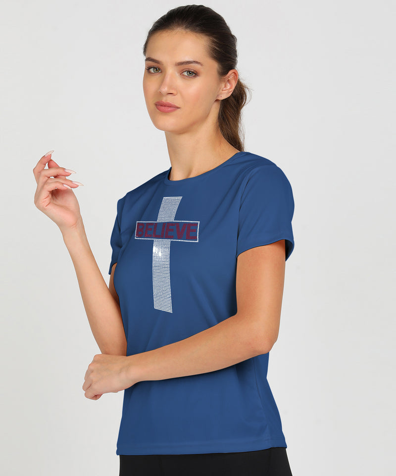 Women's Polyester Sports T-Shirt Pack of 2