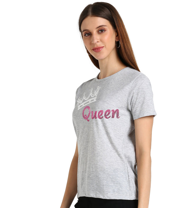 Women's Sequin Motifs Embellished cotton T-shirt