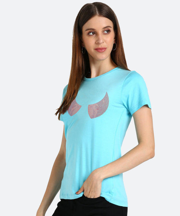 Women's Sequin Motifs Embellished cotton T-shirt