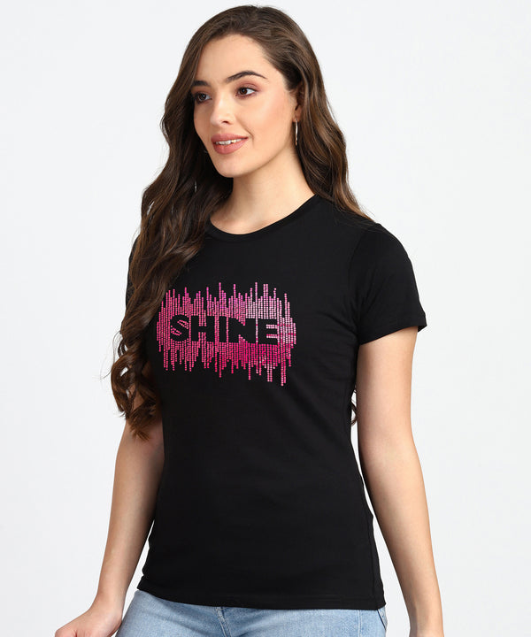 Women's Sequin Motifs Embellished cotton T-shirt