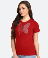 Women's Sequins Motifs Embellished Cotton T-shirt