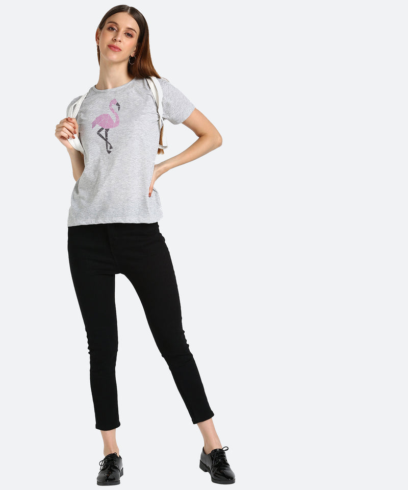 Women's Sequin Motifs Embellished cotton T-shirt