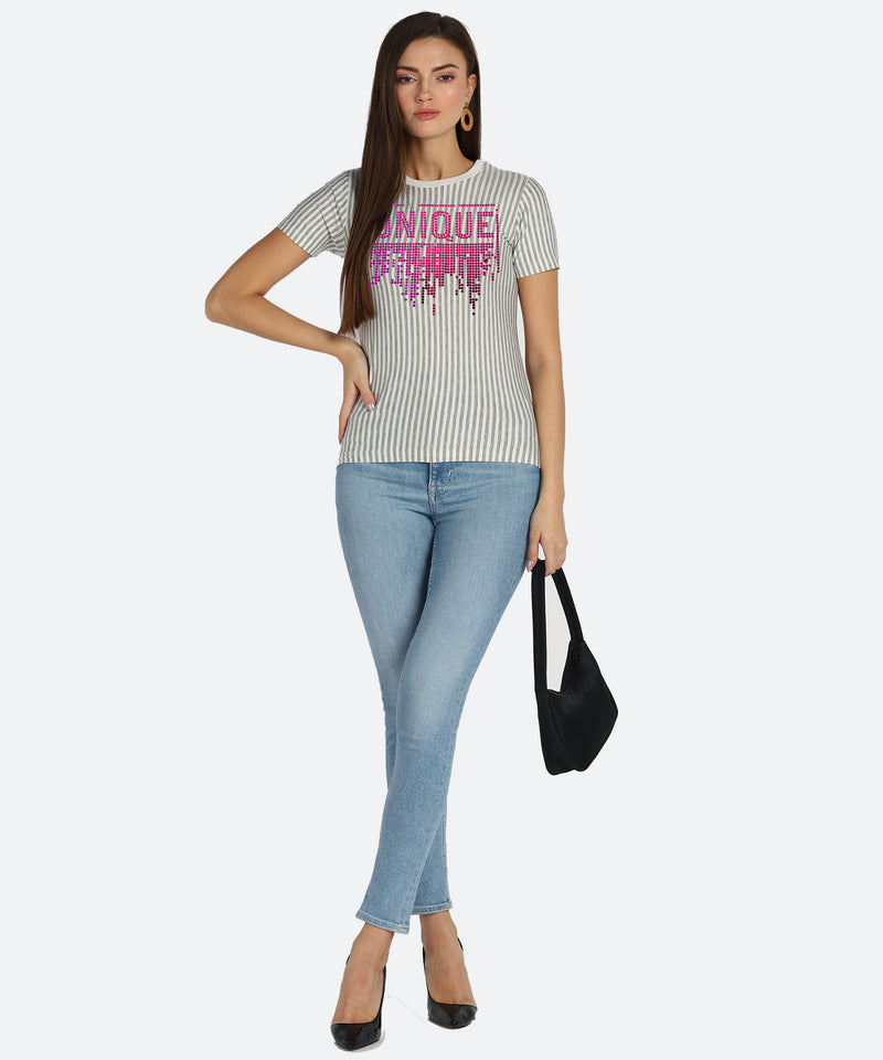 Women’s Cotton Sequin Motif T-Shirt Pack of 3 – ₹799 Only | MRP ₹3,099