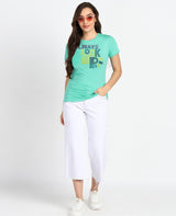 Women's Sequins Motifs Embellished Cotton T-shirt