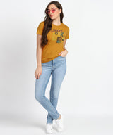 Women's Sequins Motifs Embellished Cotton T-shirt