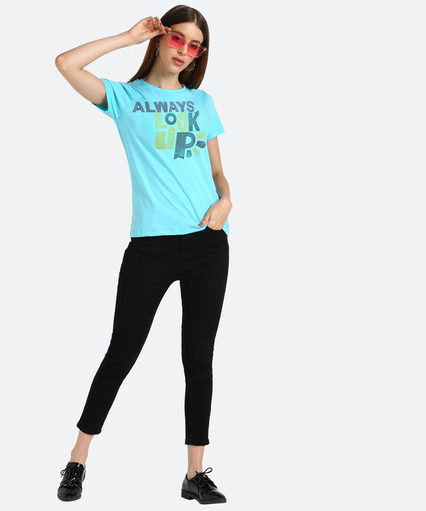 Women's Sequins Motifs Embellished Cotton T-shirt