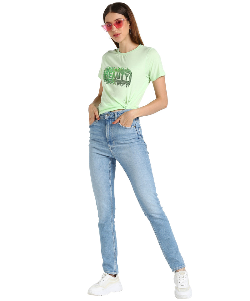 Sparkle Every Day with the Pack of 2 Women's Cotton Sequins Motifs T-Shirts