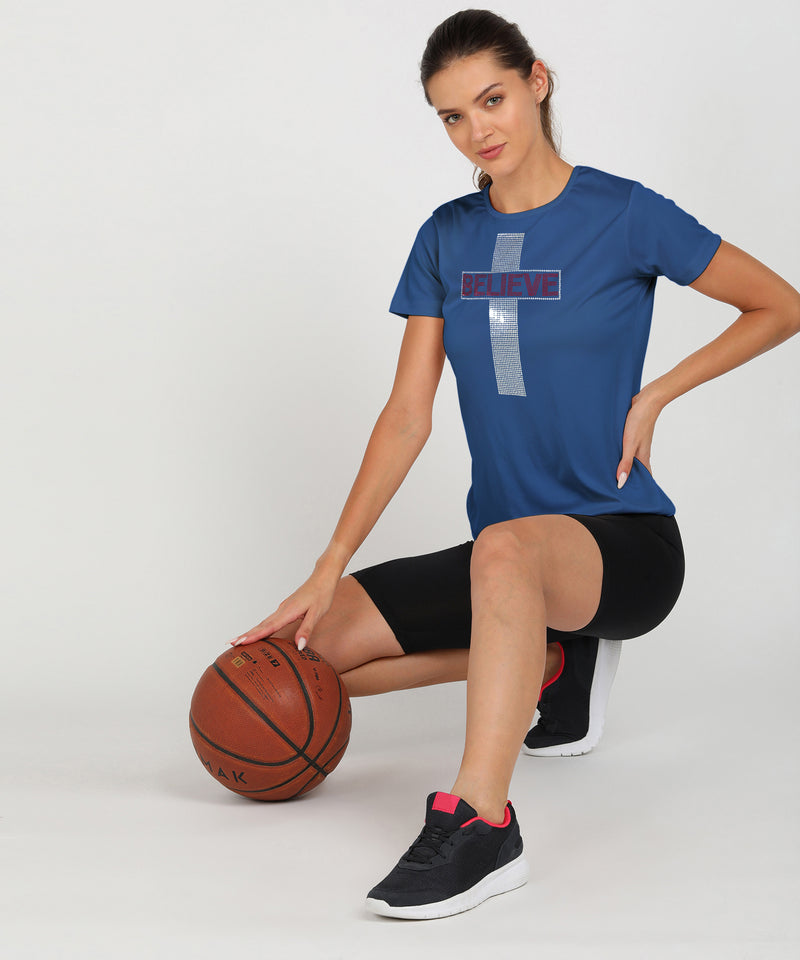 Women's Polyester Sports T-Shirt Pack of 2