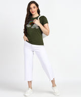 Women's Sequin Motifs Embellished cotton T-shirt