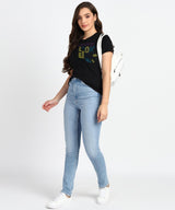 Women's Sequins Motifs Embellished Cotton T-shirt