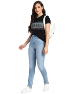 Women's Sequins Motifs Embellished Cotton T-shirt