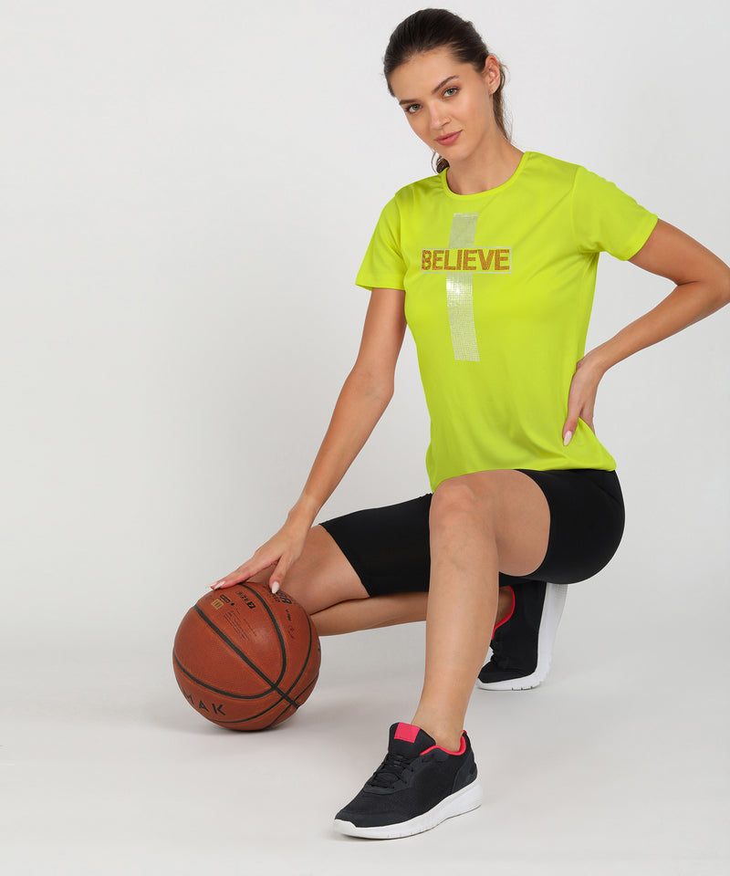 Women's Polyester Sports T-Shirt Pack of 2