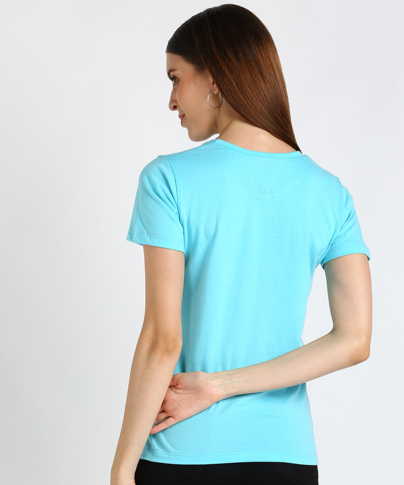 Women’s Cotton Sequin Motifs T-Shirt Combo Pack of 2