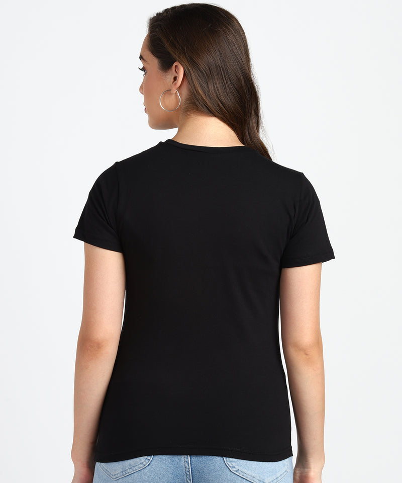 Women’s Cotton Sequin Motifs T-Shirt Combo Pack of 2