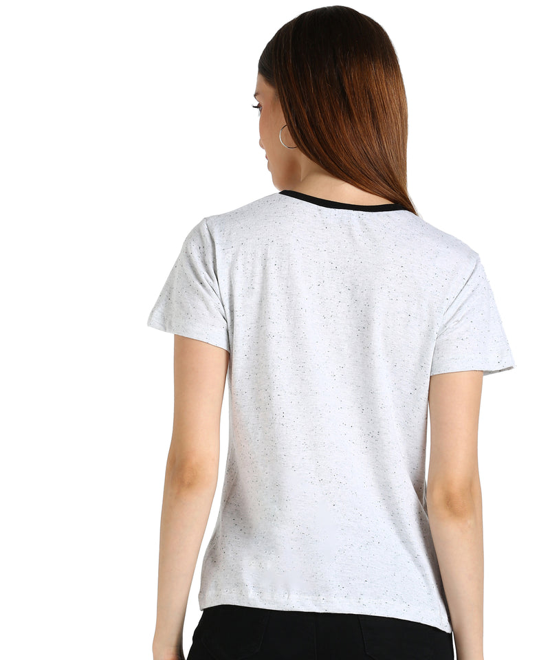Women’s Cotton Sequin Motifs T-Shirt Combo Pack of 2